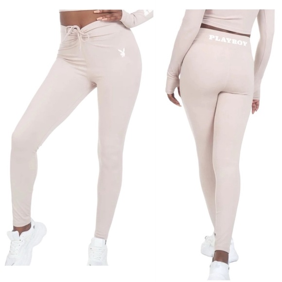 PLAYBOY Pants - Playboy x Missguided Women's Active Ruched Waistband Leggings